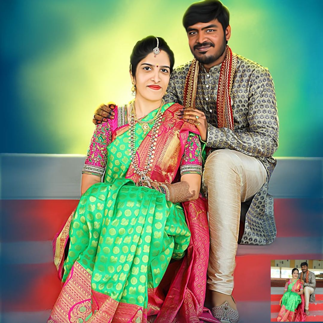 COUPLE DIGITAL OIL PAINTING